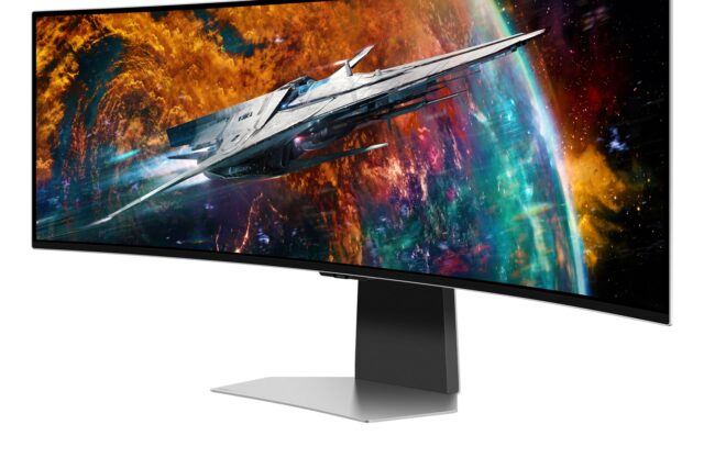 Samsung G95SC computer monitor 124.5 cm (49 ) 5120 x 1440 pixels Dual QHD OLED Silver - imagine 4