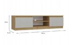 MALWA 140 TV cabinet  artisan oak/cashmere - imagine 10