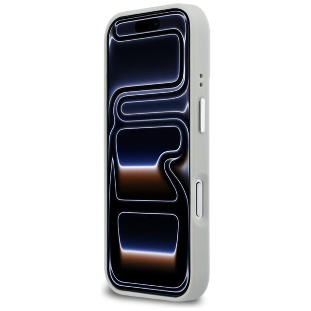 Etui Karl Lagerfeld Croco KL Script Logo  MagSafe do iPhone 17 Pro srebrny - imagine 5