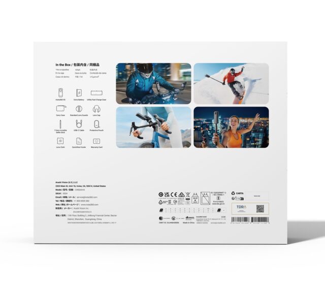 Insta360 X5 Bundle action sports camera 72 MP 8K Ultra HD 25.4 / 1.28 mm (1 / 1.28 ) Wi-Fi 200 g - imagine 6