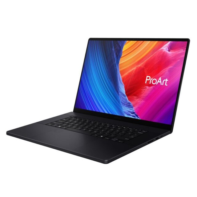 ASUS ProArt P16 H7606WW-SE009X Ryzen AI 9 HX 370 16.0 4K OLED Touch 120Hz LBL AR 64GB LPDDR5X SSD2TB GeForce RTX 5080 16GB WLAN+BT Cam FHD 90WHrs W11Pro Aluminum Nano Black - imagine 3
