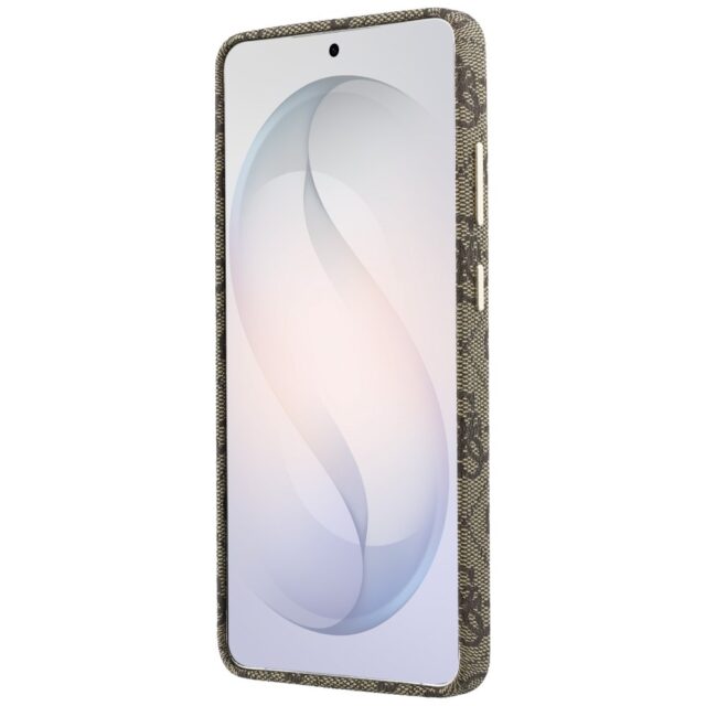 Guess PU 4G Script Metal Logo Magnetic Zadní Kryt pro Samsung Galaxy S26 Ultra Brown - imagine 6