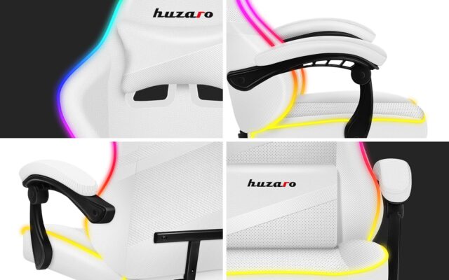 Gaming chair - Huzaro Force 4.4 RGB White - imagine 7