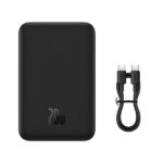 Baseus Magnetic Mini Powerbank Wireless charging 20000 mAh 20 W Black - imagine 7