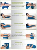 Bed positioning cushion U-crescent in silicone fibre Blue - imagine 3
