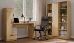 COSMO Oak Artisan Desk + Bookcase Set - imagine 10