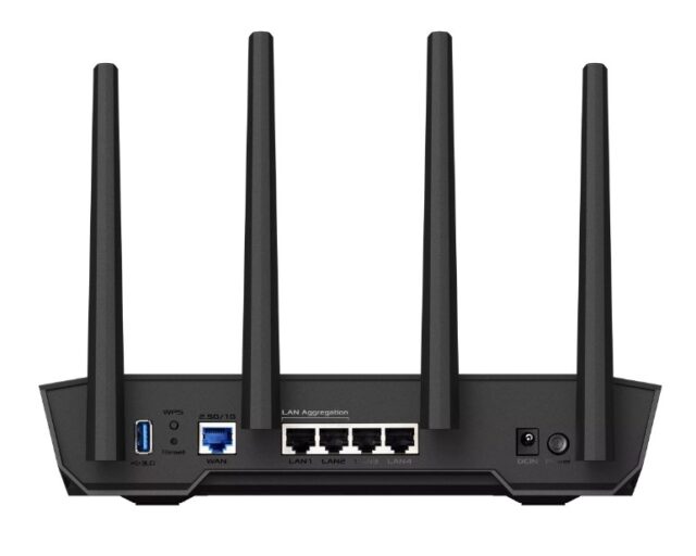 ASUS TUF-AX4200 wireless router Gigabit Ethernet Dual-band (2.4 GHz / 5 GHz) Black - imagine 7