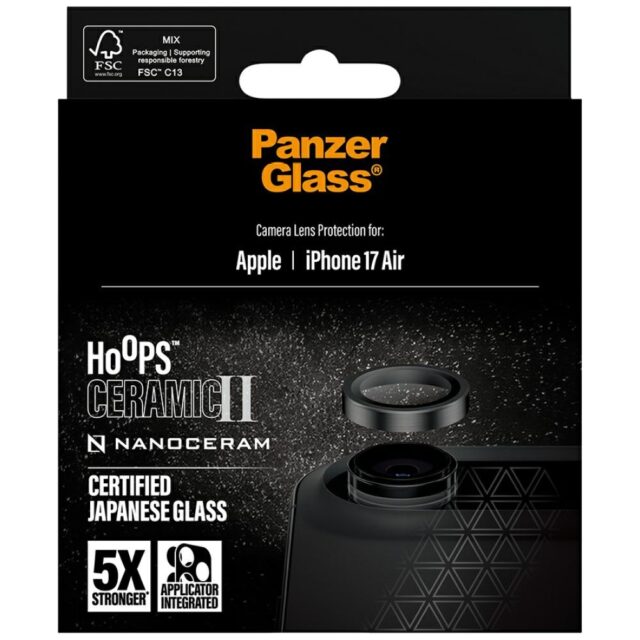 PanzerGlass Hoops Ceramic II lens glass for iPhone Air - imagine 5