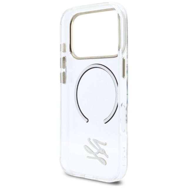 Etui Karl Lagerfeld IML KL Script Logo    MagSafe do iPhone 17 Pro Max przezroczysty - imagine 7