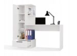 Cosmo Desk + Bookcase Set  White - imagine 6
