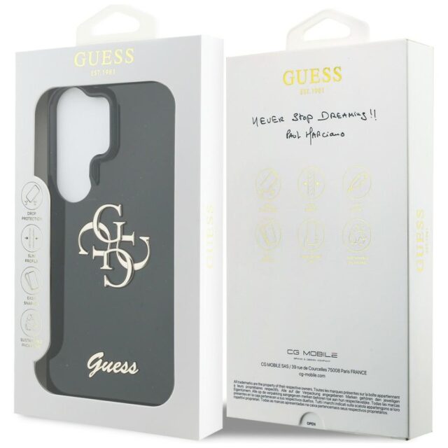Case Guess IML Big Metal 4G Script for    Samsung Galaxy S26 Ultra black - imagine 9