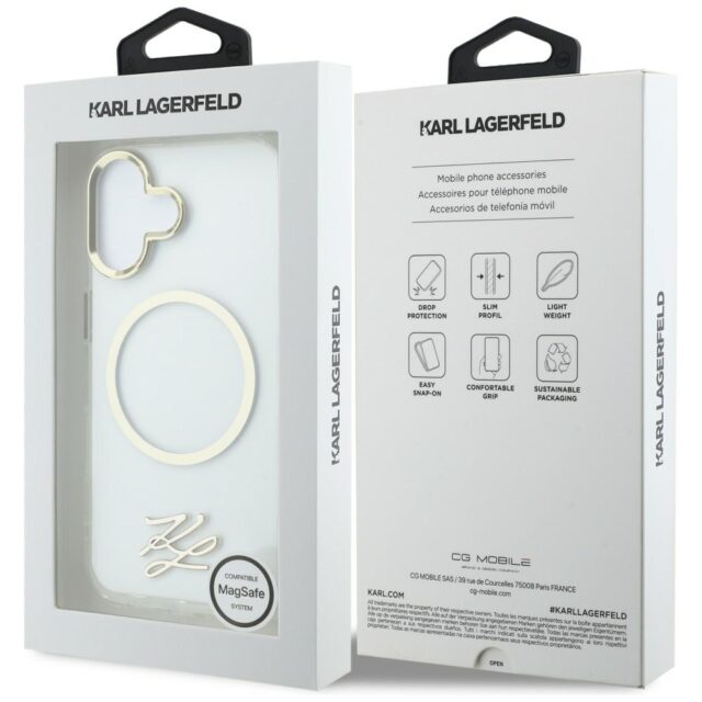 Etui Karl Lagerfeld IML KL Script Logo    MagSafe do iPhone 17 przezroczysty - imagine 8