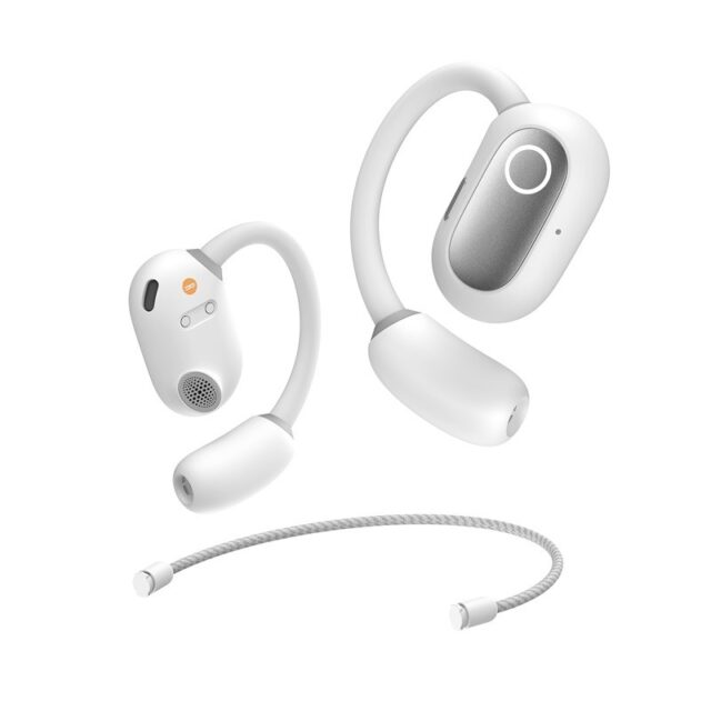 Baseus Eli Fit Open- Ear Headset Wireless Connectivity/Music USB Type-C Bluetooth White - imagine 7