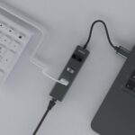 Savio AK-57 USB-A - 3 x USB-A HUB with RJ-45 Gigabit Ethernet adapter 5000 Mbit/s grey USB 3.2 Gen 1 (3.1 Gen 1) Micro-B 5000 Mbit/s Black - imagine 4