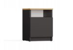 GALAX 30/1D BEDSIDE TABLE  ANTHRACITE/ARTISAN - imagine 3