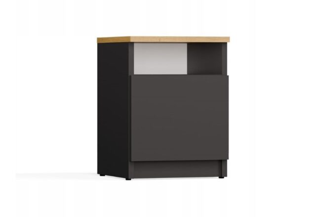 GALAX 30/1D BEDSIDE TABLE  ANTHRACITE/ARTISAN - imagine 3