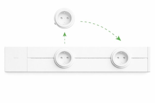 GONEO SZYNA ZASILAJĄCA POWER TRACK 1000MM BIAŁA - imagine 3