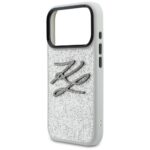 Etui Karl Lagerfeld IML Glitter KL        Diamond Logo do iPhone 17 Pro Max srebrny - imagine 6
