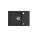 Black sink set with flexi faucet - MAIDSINKS BALI sink (62x44) 1B1D black + Flessi Black Edition faucet - imagine 5