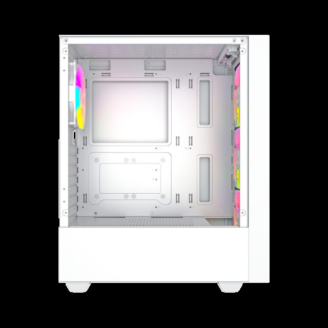 Gembird Fornax 4000W ARGB gaming ATX computer case  Midi Tower  backlight  White - imagine 8