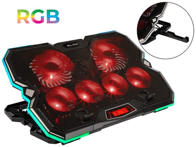 6 FAN VORTEX RGB Laptop Cooling Pad - imagine 4