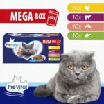 PREVITAL Mega Box Veal  salmon  liver  chicken - wet cat food - 40X100g - imagine 3
