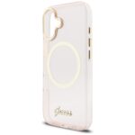 Case Guess IML Script Metal MagSafe for   iPhone 17 pink - imagine 6