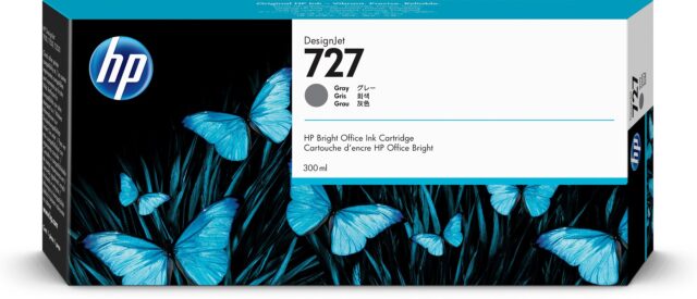 HP 727 300-ml Gray DesignJet Ink Cartridge - imagine 3
