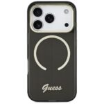 Case Guess IML Script Metal MagSafe for   iPhone 17 Pro black - imagine 3