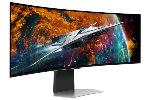 Samsung G95SC computer monitor 124.5 cm (49 ) 5120 x 1440 pixels Dual QHD OLED Silver - imagine 7