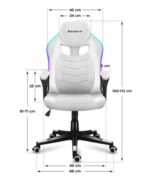 Huzaro Force 2.5 RGB WHITE MESH gaming chair - imagine 9