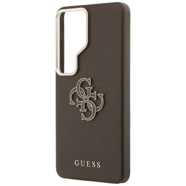 Guess PU 4G Resin Metal Logo Zadní Kryt pro Samsung Galaxy S26 Ultra Brown - imagine 6