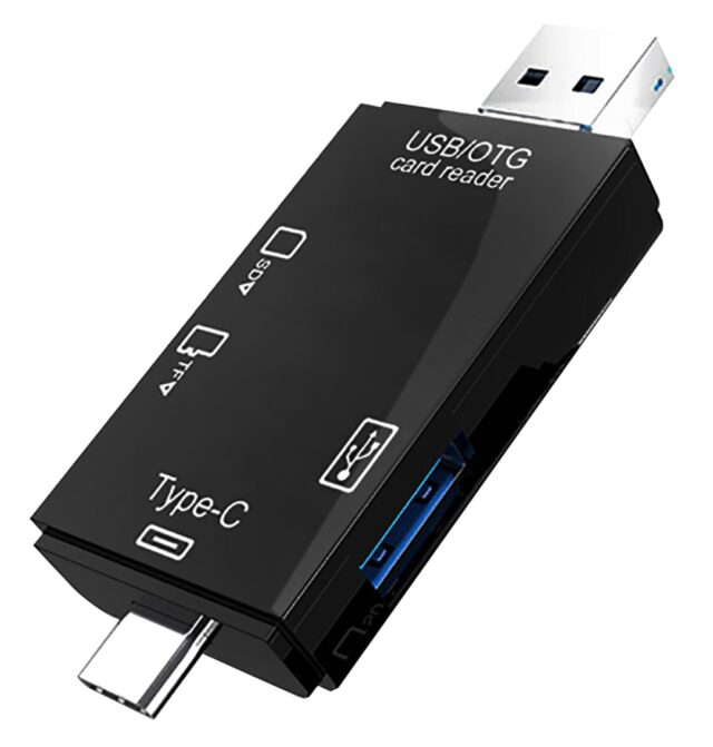 VAKOSS CARD READER 6IN1 USB A / MICRO USB / USB C / SD / MICRO SD / USB TC-R425X - imagine 3