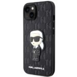 Karl Lagerfeld KLHCP14SSAKHPKK iPhone 14/ 15 / 13 6.1" black Saffiano Monogram Ikonik - imagine 2