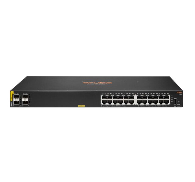Aruba 6100 24G Class4 PoE 4SFP+ 370W Managed L3 Gigabit Ethernet (10/100/1000) Power over Ethernet (PoE) 1U Black - imagine 5