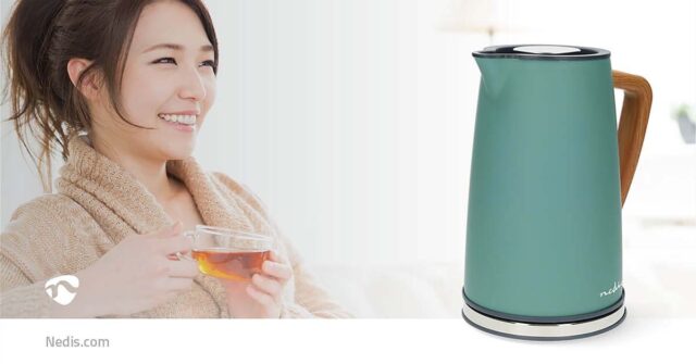 Electric kettle Nedis KAWK510EGN 1.7L green - imagine 10