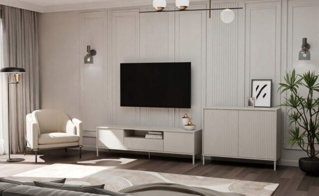 KAMARO 2D SLIM chest of drawers  cashmere colour - imagine 9