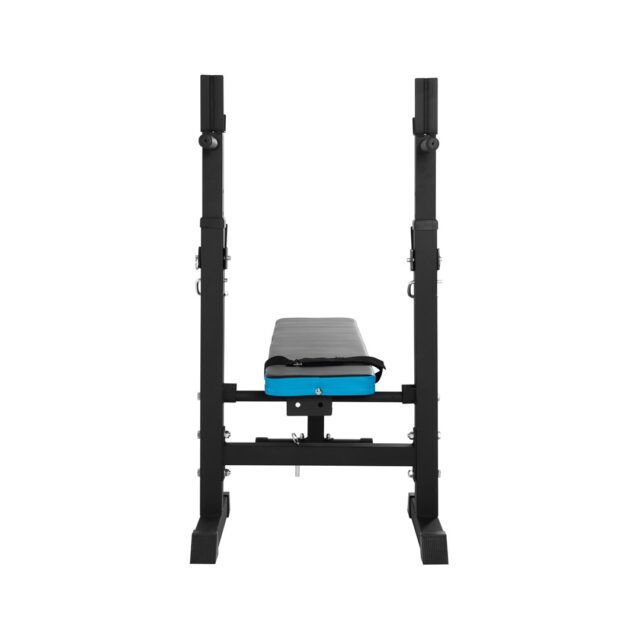 REBEL ACTIVE Adjustable straight training bench with stands - imagine 3