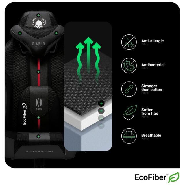 Gaming chair Diablo Chairs X-Player 2.0 King Size white-black - imagine 10