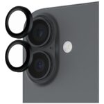 PanzerGlass Hoops Tempered Glass Lens Screen Protector for iPhone 17 / 16 / 16 Plus Black - imagine 2