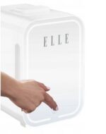 Mini lodówka z lusterkiem do makijażu LED ELLE 8L biała - imagine 4