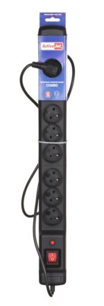 Activejet ACJ COMBO 9GN 5M black power strip with cord - imagine 3