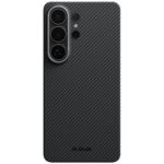 Case PITAKA Edge Case MagSafe for Samsung Galaxy S26 Ultra Black/Grey Twill - imagine 2