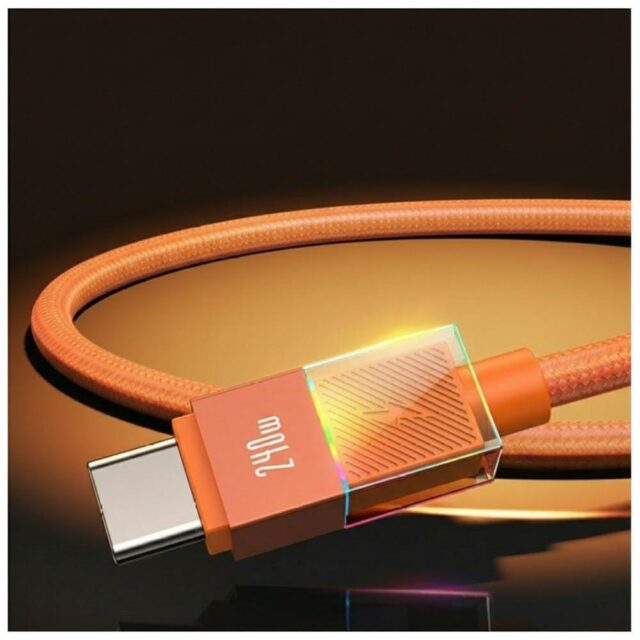Cable USAMS U93 240W USB-C to USB-C 1.2m orange - imagine 5