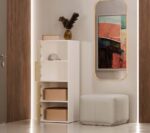 ALMA CHEST OF DRAWERS WHITE/ARTISAN OAK - imagine 6