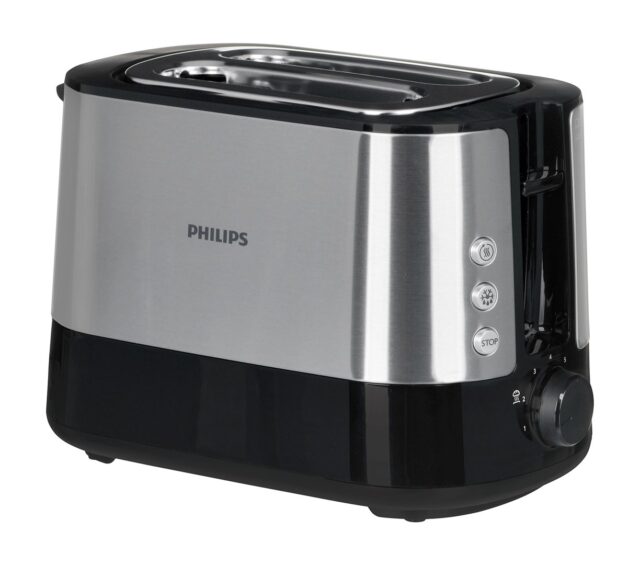 Philips Viva Collection HD2637/90 toaster 2 slice(s) Black  Stainless steel - imagine 2
