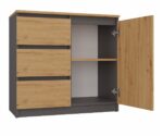 Topeshop 1D3S ANT/ART BA KPL chest of drawers - imagine 2
