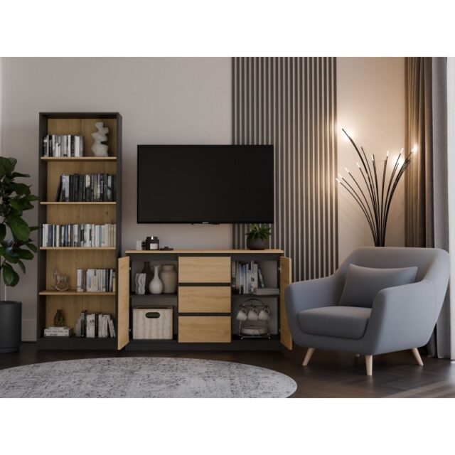 Topeshop 2D3S ANT/ART BA KPL chest of drawers - imagine 7