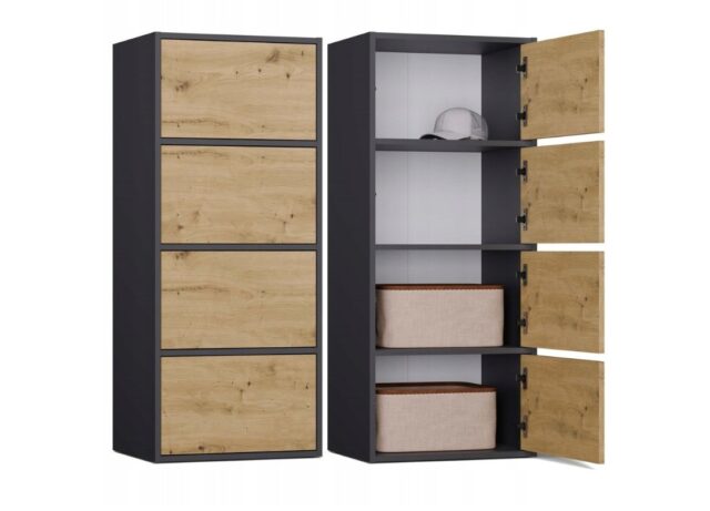 ALMA CHEST OF DRAWERS  ANTHRACITE/ARTISAN OAK - imagine 5