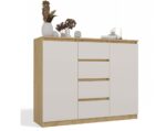CHEST OF DRAWERS WITH 2 DOORS AND 4 DRAWERS  ARTISAN OAK/CASHMERE COLOUR - imagine 3